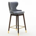thumbnail image 5 of paproos Bar Chairs Set of 2, Counter Height Bar Chairs for Kitchen Counter, Blue Kitchen Chairs with Black Legs, BarChairs for Restaurant, Coffee Shop, 5 of 11