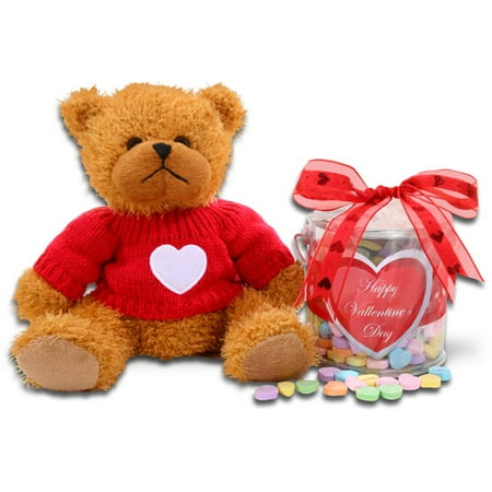 Alder Creek "Just for You" Valentine Conversation Hearts & Teddy Bear Gift Set