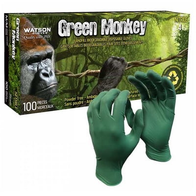 Gloves-Green Monkey Powder Free 4Mil, X-Large 100/Box
