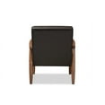 thumbnail image 4 of Skyline Decor Brown Faux Leather Upholstered Wooden Lounge Chair, 4 of 5