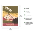 thumbnail image 2 of Lassen Volcanic National Park - Manzanita Lake California - Vintage Travel Poster by Chester Don Powell c.1938 - Fine Art Matte Paper Print (Unframed) 11x14in, 2 of 4