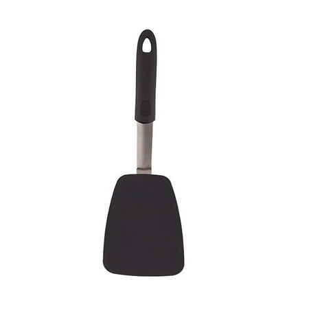 

HIBRO Stainless Steel Elastic Silicone Spatula Heat-Resistant Flip-Top Hamburger Pancake Kitchen Utensils