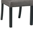 thumbnail image 2 of Dining Chair with Nailhead Trim and Fabric Seat, Set of 2, Gray, 2 of 5