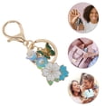 thumbnail image 4 of Unique Bargains 1 Pc Handbag Charms Keychains Durable Flower Bag Accessories Blue, 4 of 5
