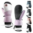 thumbnail image 2 of Sportteer Warm Fleece Lined Mittens Anti-slip Leather Skiing Gloves Winter Warm Men Women Mittens: Cold Weather Thermal Plush Liner Windproof Waterproof Snow Gloves, 2 of 8