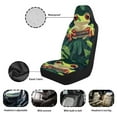 thumbnail image 6 of Yuyamidu Funny Frog Car Seat Cover Set for Front Seat Only 2 PCS Auto Seat Accessories Cute Green Vehicle Bucket Seat Covers, Universal Fit, 6 of 7