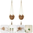 thumbnail image 3 of 2Pcs Macrame Plant Hangers Rustic Plant Flower Pots Hanger Ceiling Plant Holders, 3 of 7