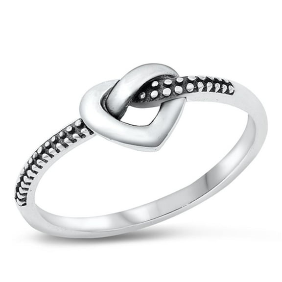 Heart in a Knot Forever Wholesale Ring .925 Sterling Silver Band Jewelry Female Male Unisex Size 10