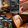 thumbnail image 3 of Leather Repair Patch, 4 × 63 inches Self Adhesive Leather Repair Tape Kit for Furniture, Couch, Sofa, Office, Car Seats, Car Interior,Vinyl Repair Kit (Black-Fine Grain), 3 of 7
