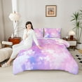thumbnail image 4 of Homewish Watercolor Splatter Ink Queen Comforter Set,Ink Painting Bedding Sets,Pink Purple Ombre Bedding Comforter Set For Girls Kids,Super Cozy Room Decor Reversible,3-Piece, 4 of 8