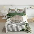 thumbnail image 2 of Manfei Vintage Moon Print Bedding Comforter Set, Leaf Plant Botanical Twin Comforter Sets, Retro Minimalism Reversible Bedding Set, Lightweight Room Decor, 2-Piece, 2 of 8