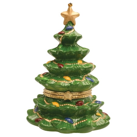 Porcelain Christmas Tree Hinged Ornament Box - Christmas Tree - Walmart.com