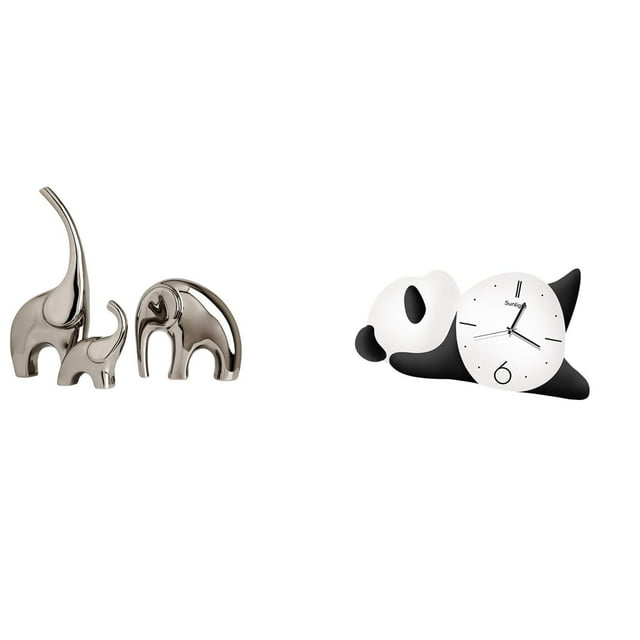 Estatua de , figuras de de cerámica, escultura, familia de elefantes, adorno artesanal de animales, material resistente, adecuado par