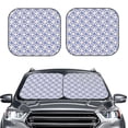 thumbnail image 2 of Xecao Plaid Flowers for Foldable Car Sun Shades (2-Pack) offer sun protection with an easy-fold design for convenient windshield shading., 2 of 7