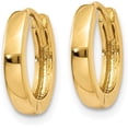 thumbnail image 2 of Solid 14k Yellow Gold 2.25mm Round Hinged Hoop Earrings - 8mm, 2 of 6