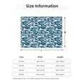 thumbnail image 5 of Rateoe Ocean Waves Pattern Flannel Throw Blanket, Ultra-soft Blanket for Bed, Couch, Car, Hypoallergenic Anti-pilling blanket-50"x40"(Horizontal), 5 of 6