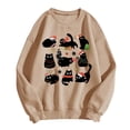 thumbnail image 4 of Bibifish Womens Sweatshirts Animal Pattern Graphic Crewneck Sweatshirts Loose Long Sleeve Pullover Tops Casual Fall Outfits, 4 of 4