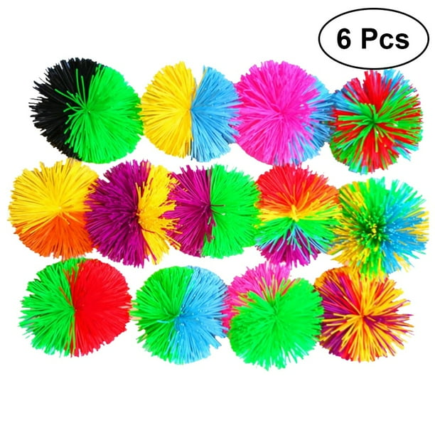 Ball Koosh Balls Sensory Bouncing Fluffy Stress Colorful Kids Stringy