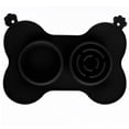 thumbnail image 3 of Cuencos de alimentación portátiles para perros y mascotas, plato alimentador de silicona para cachorros y gatos, suministros para mascotas, color negro, 3 of 5