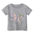 thumbnail image 3 of Baby Girl Summer Clothes Kid Girls Easter Cute Graphic Round Neck Short Sleeve Tee Summer Casual T Shirt Baby Boy Summer Clothes Grey 12 Years-13 Years, 3 of 4