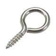 thumbnail image 3 of 0.75" Small Screw Eye Hooks Self Tapping Screws Carbon Steel Screw-in Hanger Eye-Shape Ring Hooks Blue Tone 200Pack, 3 of 5