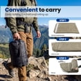 thumbnail image 5 of Sweetcrispy Double Sleeping Bag 2 Person Queen Size All Season Waterproof Camping Hiking Backpacking, Army Green, 5 of 9