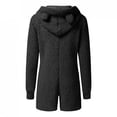thumbnail image 3 of Snorda Pajamas for Women Plush Hooded Jumpsuit Casual Winter Warm Long Sleeve Fleece Cute Bear Ear Cap Romper Sleepwear, 3 of 5