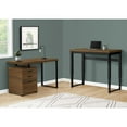 thumbnail image 4 of Computer Desk, Home Office, Standing, Adjustable, 48"L, Work, Laptop, Metal, Laminate, Walnut, Black, Contemporary, Modern, 4 of 15