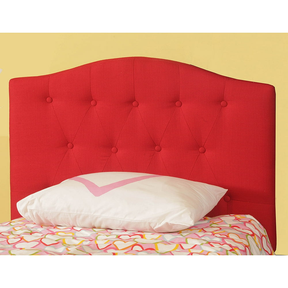 Button Tufted Twin Headboard, Red