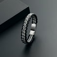 thumbnail image 5 of Personalize Stainless Steel Braided Leather Bracelet Memorial Funeral Urns Bracelet for Cremation Ashes Keepsake Jewelry with 1cm Extension Clasp, 5 of 9