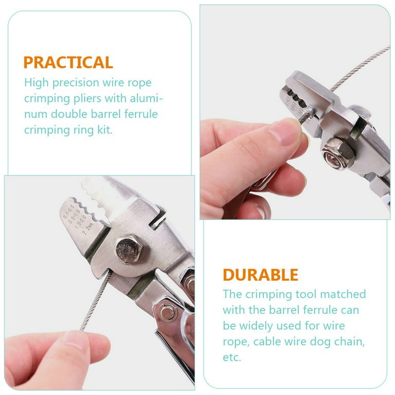 1 Set Cable Crimping Tool With Double Barrel Ferrule Fishing
