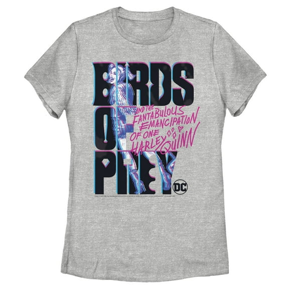 Women's Birds of Prey Cartoon Logo  Graphic Tee Athletic Heather 2X Large