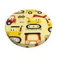 thumbnail image 2 of Lsque Funny Construction Vehicles Round Bar chair cushion covers Velvet Fabric Premium Comfort Protects from Scratches and Stains for 14-17 Inch Chair- 13 inch, 2 of 7