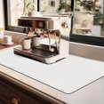 thumbnail image 3 of Coffee Mat for Countertop, Large Absorbent Dish Drying Mat for Kitchen, Heat Resistant Rubber Backed Pad, Under Coffee Maker, 16" x 20", Solid White, 3 of 8