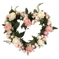 thumbnail image 2 of Guirnalda artificiales de Navidad Puerta de de guirnalda de Rosado Colcomx Decoración de la pared de la puerta de la guirnalda de flores, 2 of 5