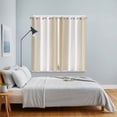 thumbnail image 4 of Beige White Ombre Kitchen Curtains 84 Inch Length, Country Minimalist Abstract Gradient Grommet Top Bedroom Living Room Curtains, Light Filtering Cafe Curtain Drapes 2 Panels Set 104''x84'', 4 of 9
