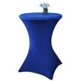 thumbnail image 2 of Cocktail Round Tablecloth Spandex Elastic Stretch Decorative Table Cover 24 x 43 Inch Royal Blue, 2 of 4