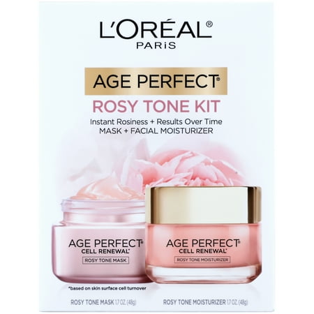 oreal rosy tone age paris perfect moisturizer renewal cell kit mask lotta whole skin rose