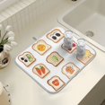 thumbnail image 4 of Yayeee Dish Drying Mat for Kitchen Counter 16" x 18" Microfiber Super Absorbent Coffee Decorative Pad, Various Toasts, 4 of 9