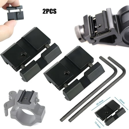 RIVONO 2pcs 11mm to 20mm Picatinny Weaver Scope Dovetail Rail Adapter Mount Base