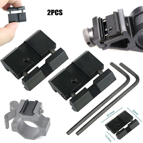 RIVONO 2pcs 11mm to 20mm Picatinny Weaver Scope Dovetail Rail Adapter Mount Base
