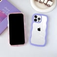 thumbnail image 4 of for iPhone 13 Pro Max Case Shockproof Clear Hybrid Slim Wave Frame Shape Cute Phone Protective Case for iPhone 14 Pro Max 6.7 INCH Purple, 4 of 9