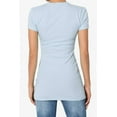 thumbnail image 2 of Women's & Juniors Basic Round Crew Neck Short Sleeve Stretch Cotton Spandex T-Shirts, 2 of 4
