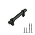 thumbnail image 2 of Modket M1608 Modern Euro Bar Cabinet Handle 304 Stainless Steel — 4-1/2" Overall Length, 3" (76mm) Hole Centers, Matte Black— 25-Packs, 2 of 6