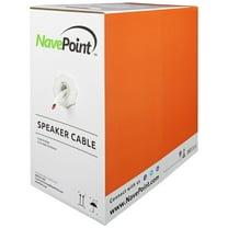 NavePoint 500ft In Wall Audio Speaker Cable Wire CL2 14/4 AWG Gauge 4 Conductor Bulk White
