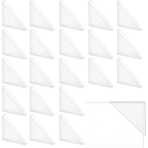 50 Pcs Transparent Photo Corners 1.36×1.36" Clear Plastic Corner