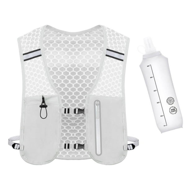 Chaleco de hidratación para correr, impermeable, de gran capacidad, mochila de agua para hombre gris