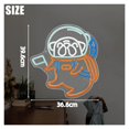 thumbnail image 3 of Letrero De Neón Con Forma De Carlino Astronauta, Luz Regulable Para Habitación De Los Niños, Tiendas De Mascotas Clubes, Salas De Juegos 39.6cmx36.6cm, 3 of 7