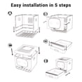 thumbnail image 4 of Large Foldable Cat Litter Box with Odor Control, Easy Storage for Stress  Pet Care, Cat Toilet, Enclosed Kitty Litter Box, Cat Potty, 4 of 7