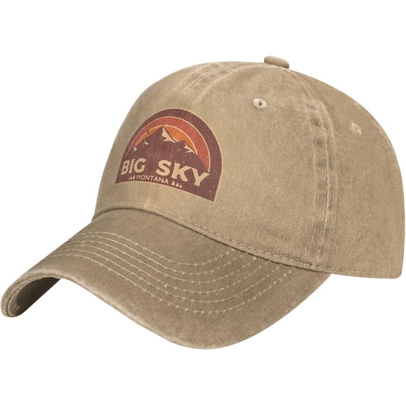 Big Sky Montana Retro Mountain Hat Adjustable Fashion Hat Casual Hat Truck Hat Dad Hat Unisex